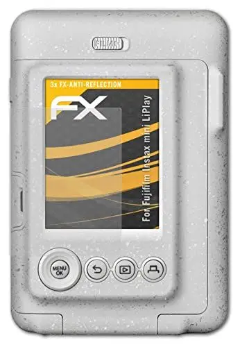 Produktbild: atFoliX Panzerfolie kompatibel mit Instax mini LiPlay Schutzfolie, entspiegelnde und stoßdämpfende FX Folie (3X)