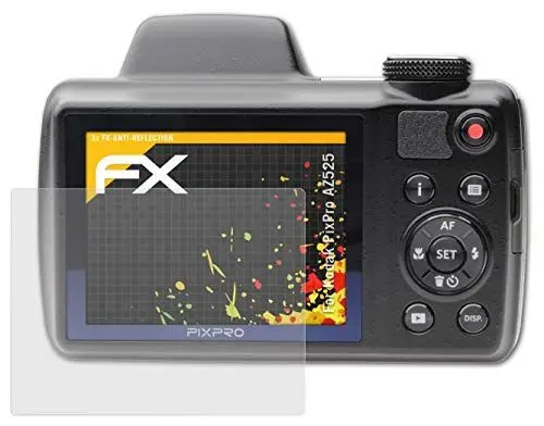 Produktbild: atFoliX Panzerfolie kompatibel mit Kodak PixPro AZ525 Schutzfolie, entspiegelnde und stoßdämpfende FX Folie (3X)