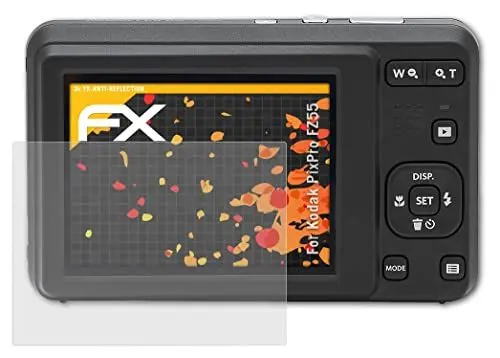 Produktbild: atFoliX Panzerfolie kompatibel mit Kodak PixPro FZ55 Schutzfolie, entspiegelnde und stoßdämpfende FX Folie (3X)