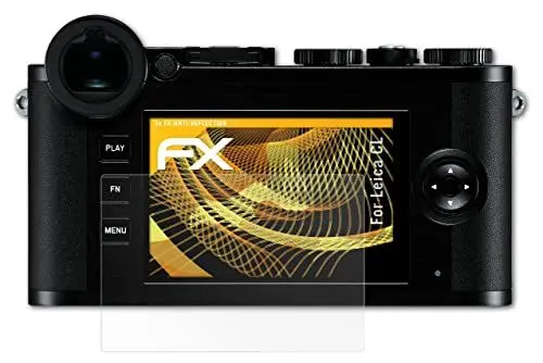 Produktbild: atFoliX Panzerfolie kompatibel mit Leica CL Schutzfolie, entspiegelnde und stoßdämpfende FX Folie (3X)
