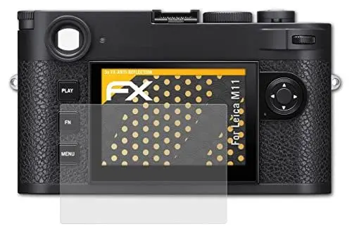 Produktbild: atFoliX Panzerfolie kompatibel mit Leica M11 Schutzfolie, entspiegelnde und stoßdämpfende FX Folie (3X)