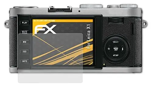 Produktbild: atFoliX Panzerfolie kompatibel mit Leica X1 Schutzfolie, entspiegelnde und stoßdämpfende FX Folie (3X)
