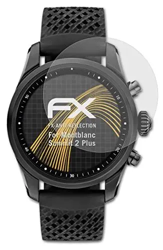 Produktbild: atFoliX Panzerfolie kompatibel mit Montblanc Summit 2 Plus Schutzfolie, entspiegelnde und stoßdämpfende FX Folie (3X)