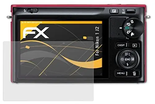 Produktbild: atFoliX Panzerfolie kompatibel mit Nikon 1 J2 Schutzfolie, entspiegelnde und stoßdämpfende FX Folie (3X)