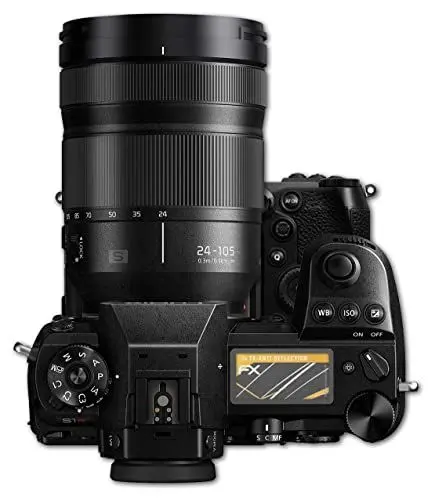 Produktbild: atFoliX Panzerfolie kompatibel mit Panasonic Lumix DC-S1R Schutzfolie, entspiegelnde und stoßdämpfende FX Folie (3er Set)