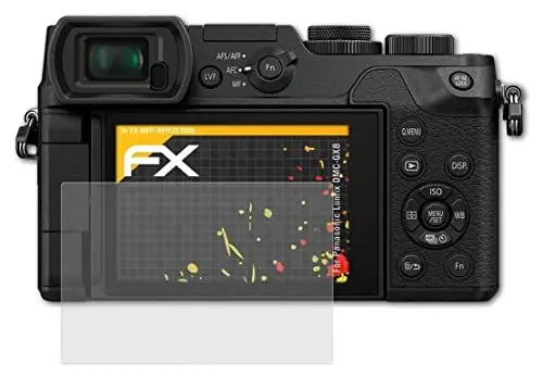 Produktbild: atFoliX Panzerfolie kompatibel mit Panasonic Lumix DMC-GX8 Schutzfolie, entspiegelnde und stoßdämpfende FX Folie (3X)