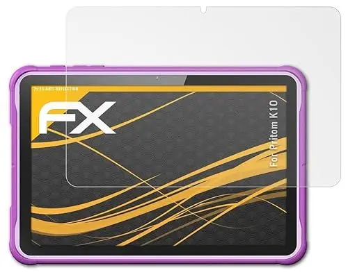 Produktbild: atFoliX Panzerfolie kompatibel mit Pritom K10 Schutzfolie, entspiegelnde und stoßdämpfende FX Folie (2X)