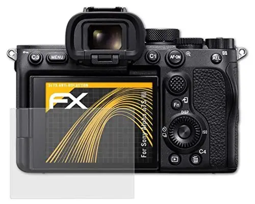 Produktbild: atFoliX Panzerfolie kompatibel mit Sony Alpha a7S III Schutzfolie, entspiegelnde und stoßdämpfende FX Folie (3X)
