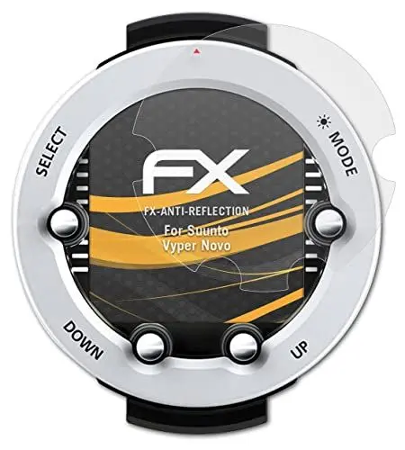 Produktbild: atFoliX Panzerfolie kompatibel mit Suunto Vyper Novo Schutzfolie, entspiegelnde und stoßdämpfende FX Folie (3X)