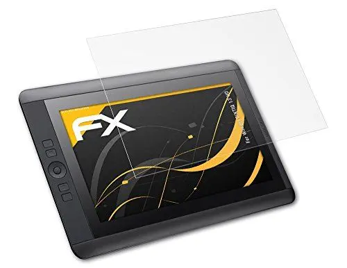 Produktbild: atFoliX Panzerfolie kompatibel mit Wacom CINTIQ 13 HD Schutzfolie, entspiegelnde und stoßdämpfende FX Folie (2X)