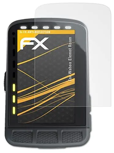 Produktbild: atFoliX Panzerfolie kompatibel mit Wahoo Elemnt Roam Schutzfolie, entspiegelnde und stoßdämpfende FX Folie (3X)