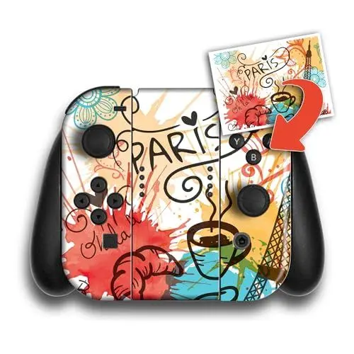 Produktbild: atFoliX Personalisierbare Designfolie kompatibel mit Nintendo Switch Joy Con Controller - gestalte deinen Skin Aufkleber im Custom-Konfigurator einfach selbst