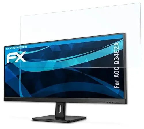 Produktbild: atFoliX Schutzfolie kompatibel mit AOC Q34E2A Folie, ultraklare FX Displayschutzfolie