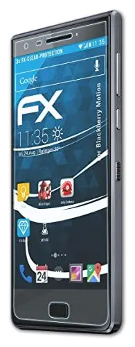 Produktbild: atFoliX Schutzfolie kompatibel mit Blackberry Motion Folie, ultraklare FX Displayschutzfolie (3X)