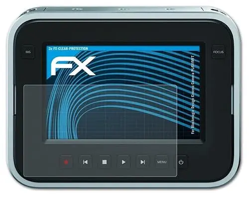 Produktbild: atFoliX Schutzfolie kompatibel mit Blackmagic Design Cinema Camera PL/EF/MFT Folie, ultraklare FX Displayschutzfolie (3X)