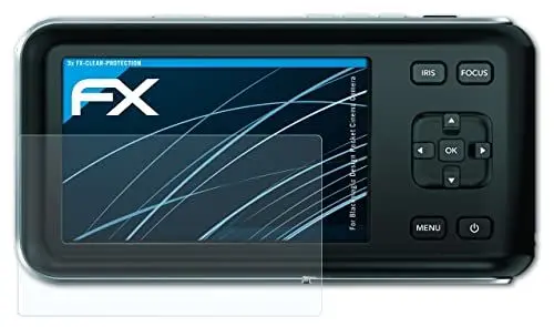 Produktbild: atFoliX Schutzfolie kompatibel mit Blackmagic Design Pocket Cinema Camera Folie, ultraklare FX Displayschutzfolie (3X)