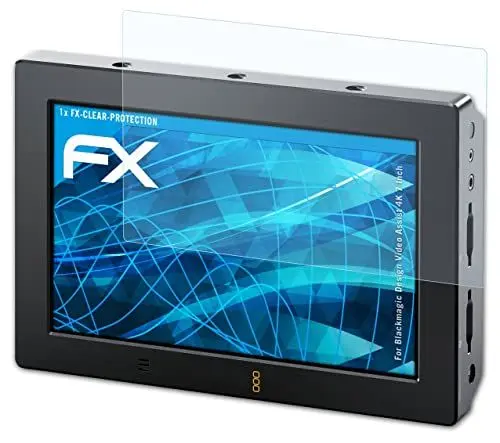 Produktbild: atFoliX Schutzfolie kompatibel mit Blackmagic Design Video Assist 4K 7 Inch Folie, ultraklare FX Displayschutzfolie