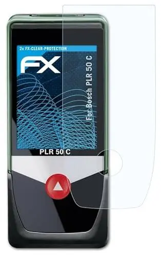 Produktbild: atFoliX Schutzfolie kompatibel mit Bosch PLR 50 C Folie, ultraklare FX Displayschutzfolie (2X)
