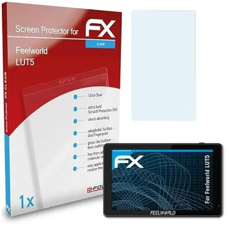 Produktbild: atFoliX Schutzfolie kompatibel mit Feelworld LUT5 Folie, ultraklare FX Displayschutzfolie