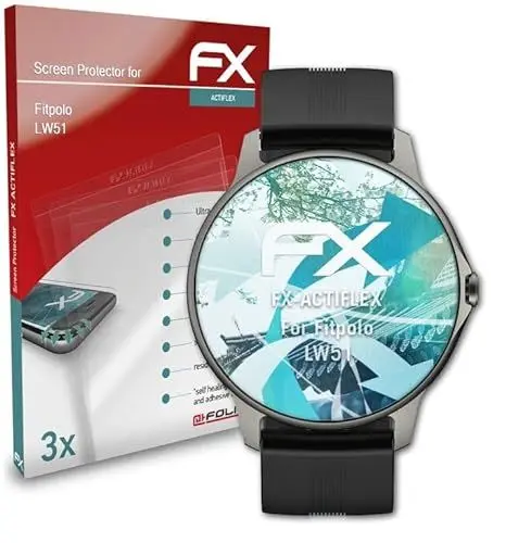 Produktbild: atFoliX Schutzfolie kompatibel mit Fitpolo LW51 Folie, ultraklare und flexible FX Displayschutzfolie (3X)