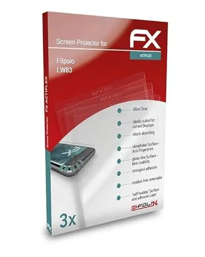 Produktbild: atFoliX Schutzfolie kompatibel mit Fitpolo LW83 Folie, ultraklare und flexible FX Displayschutzfolie (3X)