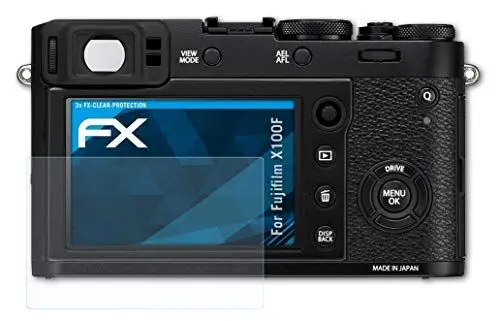 Produktbild: atFoliX Schutzfolie kompatibel mit Fujifilm X100F Folie, ultraklare FX Displayschutzfolie (3X)