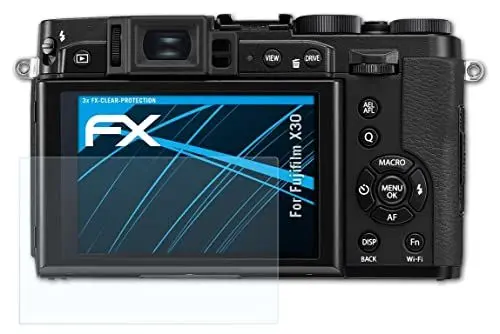 Produktbild: atFoliX Schutzfolie kompatibel mit Fujifilm X30 Folie, ultraklare FX Displayschutzfolie (3X)