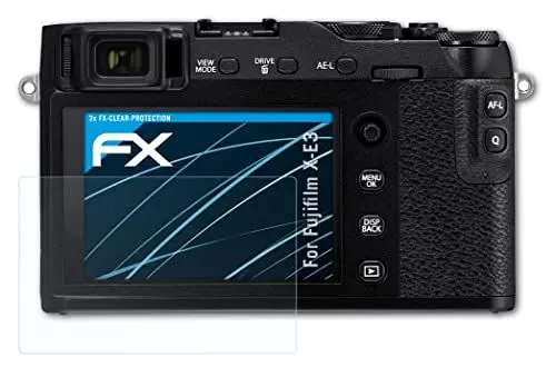 Produktbild: atFoliX Schutzfolie kompatibel mit Fujifilm X-E3 Folie, ultraklare FX Displayschutzfolie (3X)