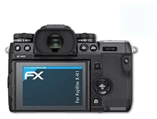Produktbild: atFoliX Schutzfolie kompatibel mit Fujifilm X-H1 Folie, ultraklare FX Displayschutzfolie (3er Set)