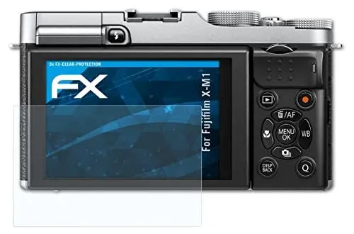 Produktbild: atFoliX Schutzfolie kompatibel mit Fujifilm X-M1 Folie, ultraklare FX Displayschutzfolie (3X)