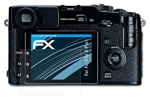 Produktbild: atFoliX Schutzfolie kompatibel mit Fujifilm X-Pro1 Folie, ultraklare FX Displayschutzfolie (3X)