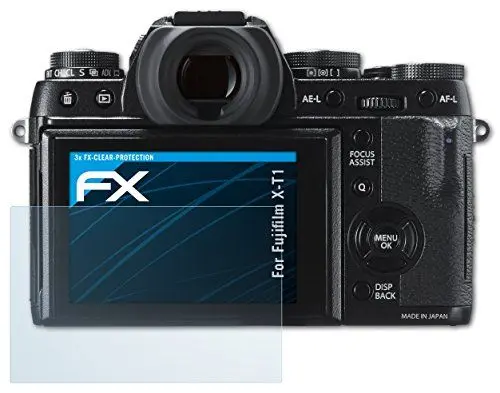 Produktbild: atFoliX Schutzfolie kompatibel mit Fujifilm X-T1 Folie, ultraklare FX Displayschutzfolie (3X)
