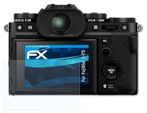 Produktbild: atFoliX Schutzfolie kompatibel mit Fujifilm X-T5 Folie, ultraklare FX Displayschutzfolie (3X)