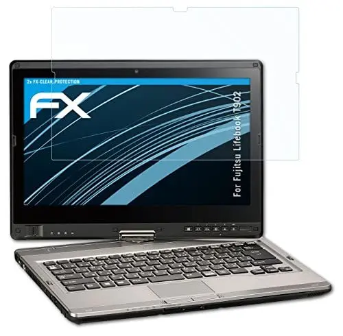 Produktbild: atFoliX Schutzfolie kompatibel mit Fujitsu Lifebook T902 Folie, ultraklare FX Displayschutzfolie (2X)