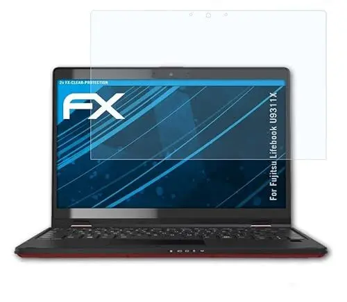 Produktbild: atFoliX Schutzfolie kompatibel mit Fujitsu Lifebook U9311X Folie, ultraklare FX Displayschutzfolie (2X)