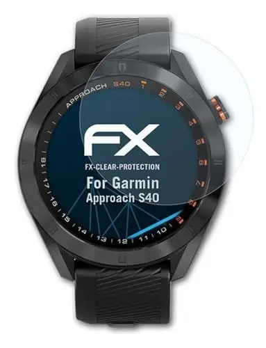 Produktbild: atFoliX Schutzfolie kompatibel mit Garmin Approach S40 Folie, ultraklare FX Displayschutzfolie (3X)