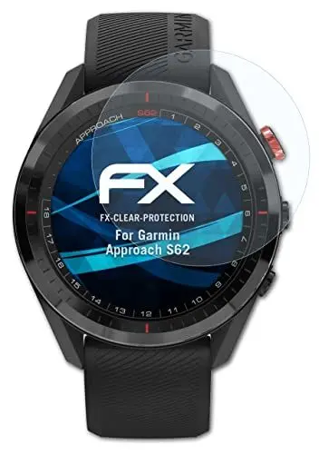 Produktbild: atFoliX Schutzfolie kompatibel mit Garmin Approach S62 Folie, ultraklare FX Displayschutzfolie (3X)