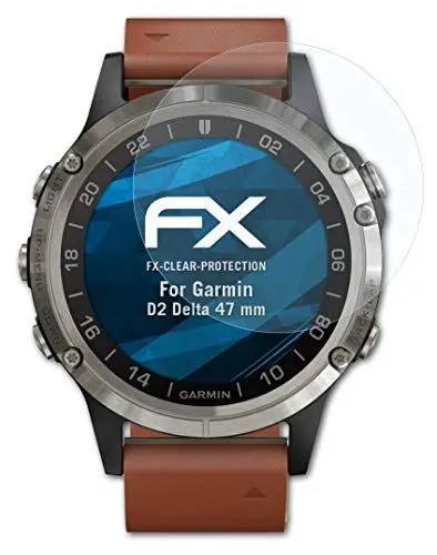 Produktbild: atFoliX Schutzfolie kompatibel mit Garmin D2 Delta 47 mm Folie, ultraklare FX Displayschutzfolie (3X)