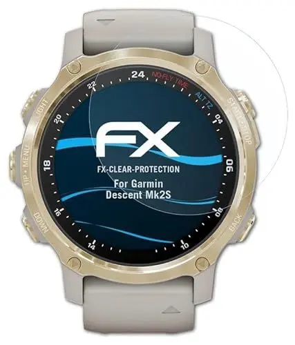 Produktbild: atFoliX Schutzfolie kompatibel mit Garmin Descent Mk2S Folie, ultraklare FX Displayschutzfolie (3X)