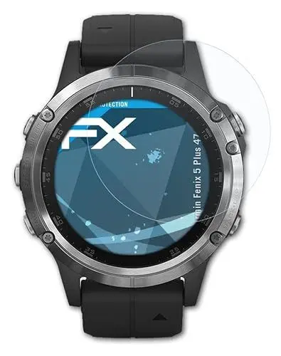 Produktbild: atFoliX Schutzfolie kompatibel mit Garmin Fenix 5 Plus 47 mm Folie, ultraklare FX Displayschutzfolie (3X)