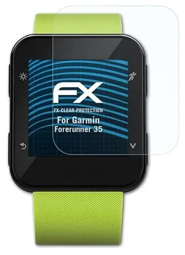 Produktbild: atFoliX Schutzfolie kompatibel mit Garmin Forerunner 35 Folie, ultraklare FX Displayschutzfolie (3X)