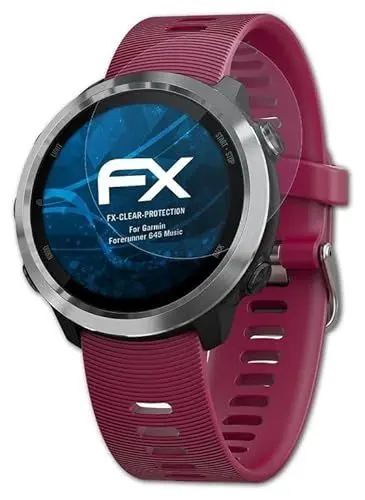 Produktbild: atFoliX Schutzfolie kompatibel mit Garmin Forerunner 645 Music Folie, ultraklare FX Displayschutzfolie (3X)