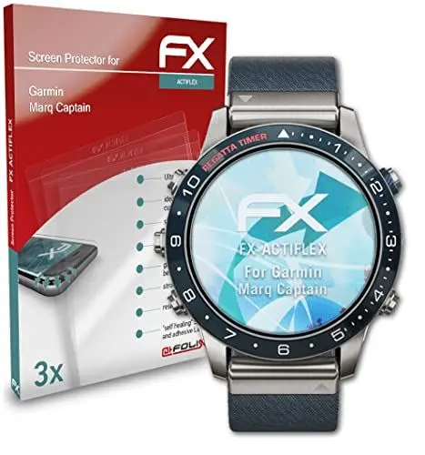 Produktbild: atFoliX Schutzfolie kompatibel mit Garmin Marq Captain Folie, ultraklare und flexible FX Displayschutzfolie (3X)