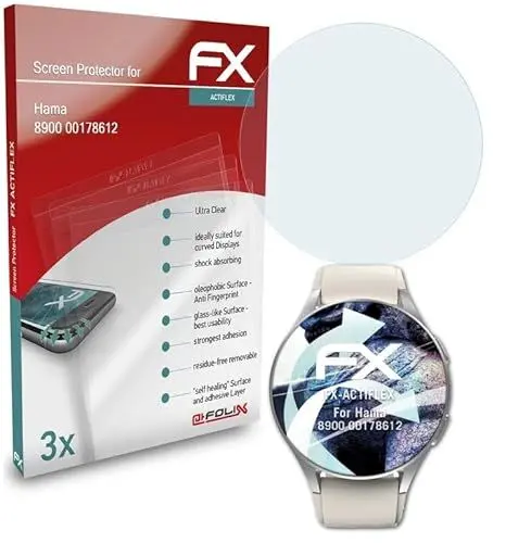 Produktbild: atFoliX Schutzfolie kompatibel mit Hama 8900 00178612 Folie, ultraklare und flexible FX Displayschutzfolie (3X)