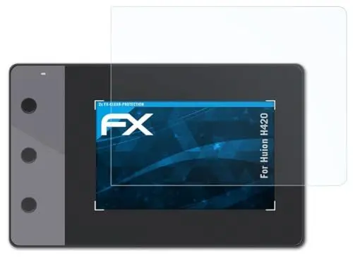 Produktbild: atFoliX Schutzfolie kompatibel mit Huion H420 Folie, ultraklare FX Displayschutzfolie (2X)