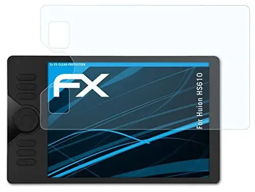 Produktbild: atFoliX Schutzfolie kompatibel mit Huion HS610 Folie, ultraklare FX Displayschutzfolie (2X)