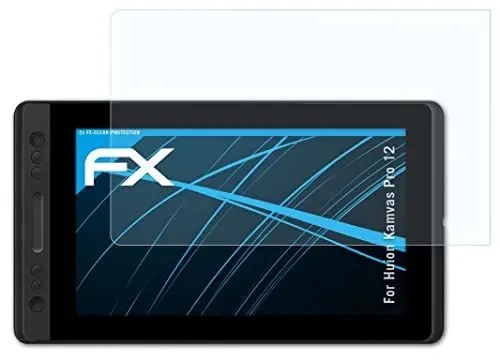Produktbild: atFoliX Schutzfolie kompatibel mit Huion Kamvas Pro 12 Folie, ultraklare FX Displayschutzfolie (2X)