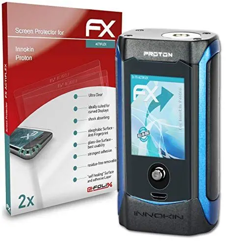 Produktbild: atFoliX Schutzfolie kompatibel mit Innokin Proton Folie, ultraklare und flexible FX Displayschutzfolie (2X)