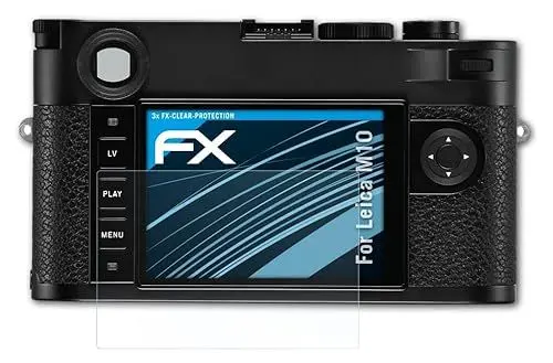 Produktbild: atFoliX Schutzfolie kompatibel mit Leica M10 Folie, ultraklare FX Displayschutzfolie (3X)