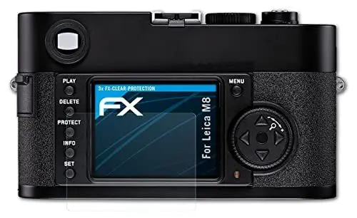 Produktbild: atFoliX Schutzfolie kompatibel mit Leica M8 Folie, ultraklare FX Displayschutzfolie (3X)
